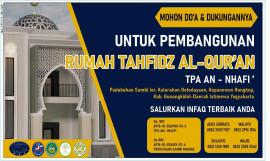 Mari Bersama Menjadi Bagian Amal Jariyah, Dukung Pembangunan Rumah Tahfidz An-Nhafi’